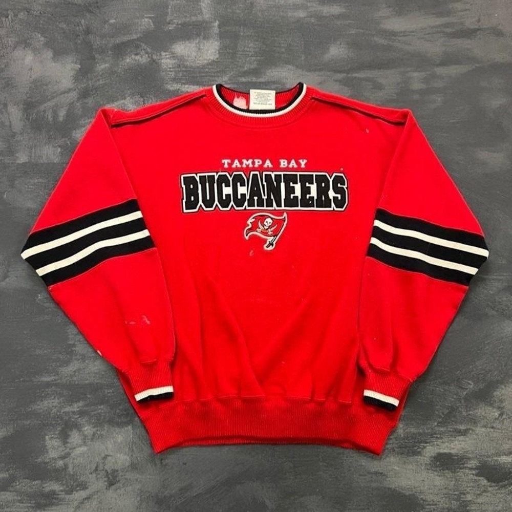 Vintage Tampa Bay Buccaneers Sweatshirt Mens Large Red 1990s Lee Sport NFL